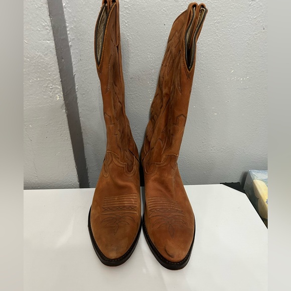 Vintage Dan Post Mens Marlboro Leather Cowboy Western Rancher Boots Size 9.5 - Picture 3 of 8